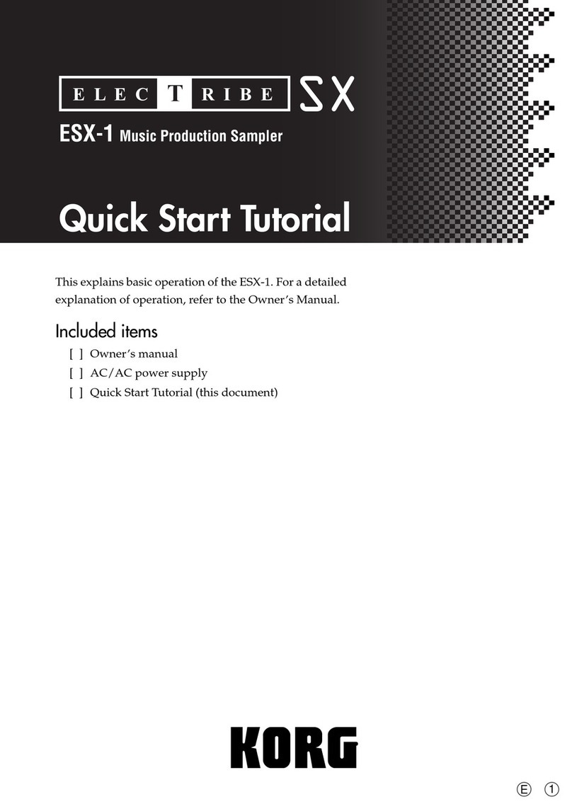 Korg Electribe ESX-1 User manual