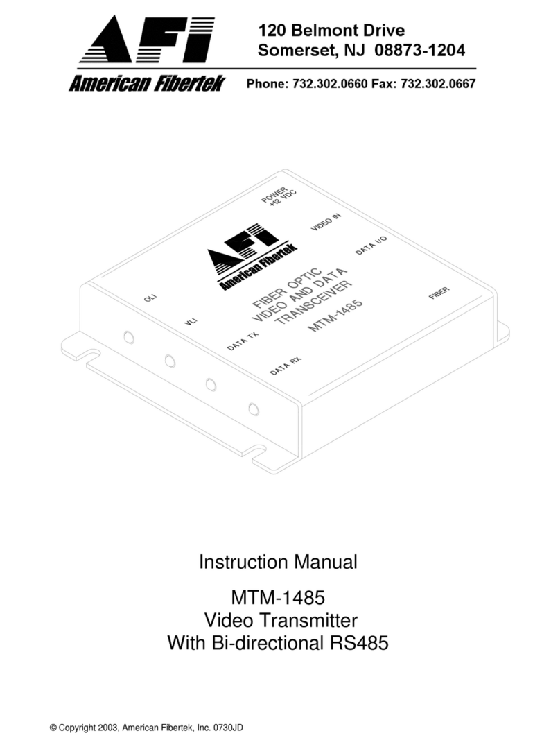 American Fibertek MTM-1485 instruction manual