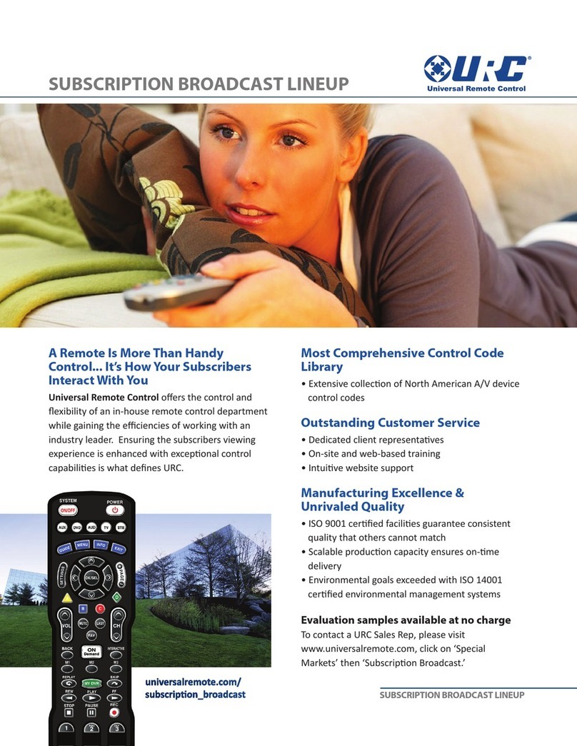 Universal Remote Control Easy Clicker UR2-211 Brochure & specs