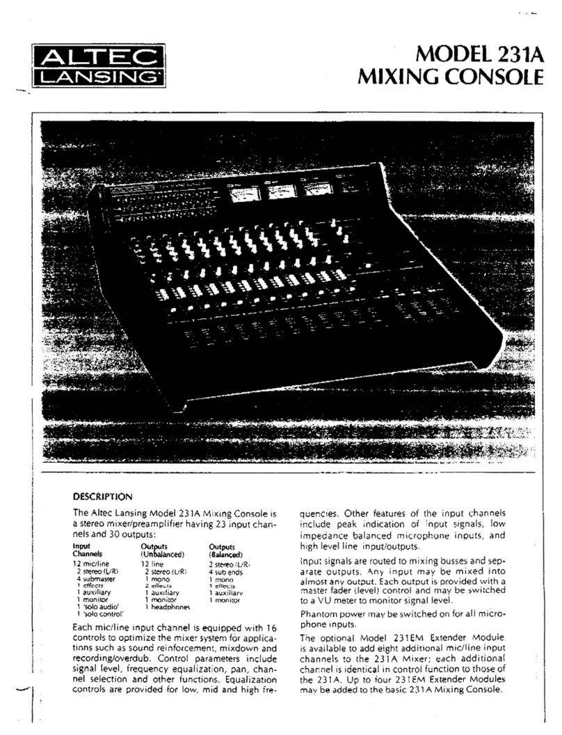 Altec Lansing 231A User manual