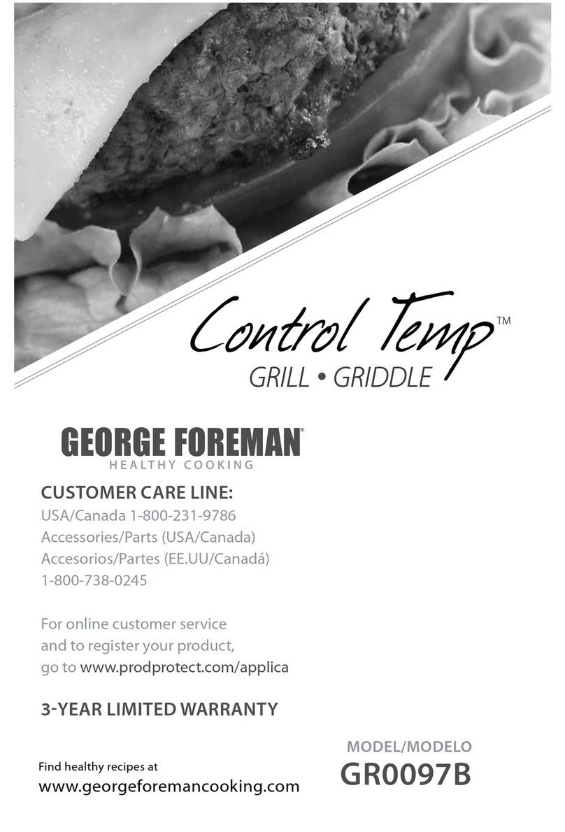 George Foreman Control Temp GR0097B Use and care book George Foreman Control Temp GR0097B Use and care book