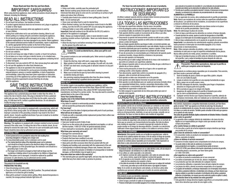 George Foreman GR0080 User manual