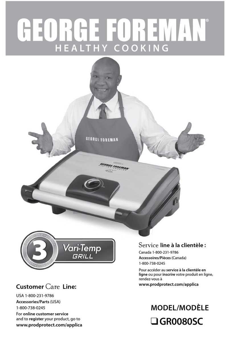 George Foreman GR0080SC Installation instructions