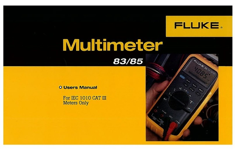Fluke 83 User manual Fluke 83 User manual