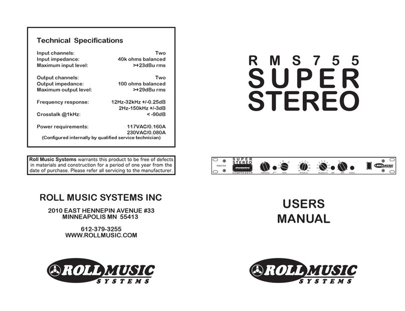 Roll Music Systems RMS755 user manual