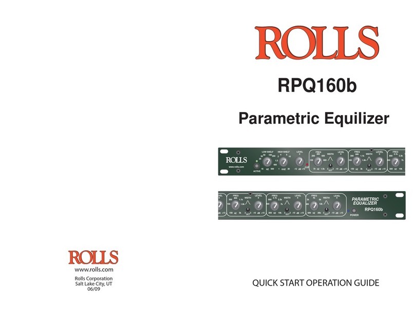 Rolls RPQ160b Quick start operation guide