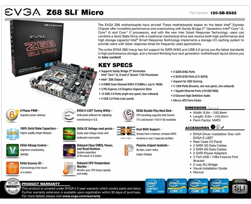 EVGA Z68 SLI Micro Specifications