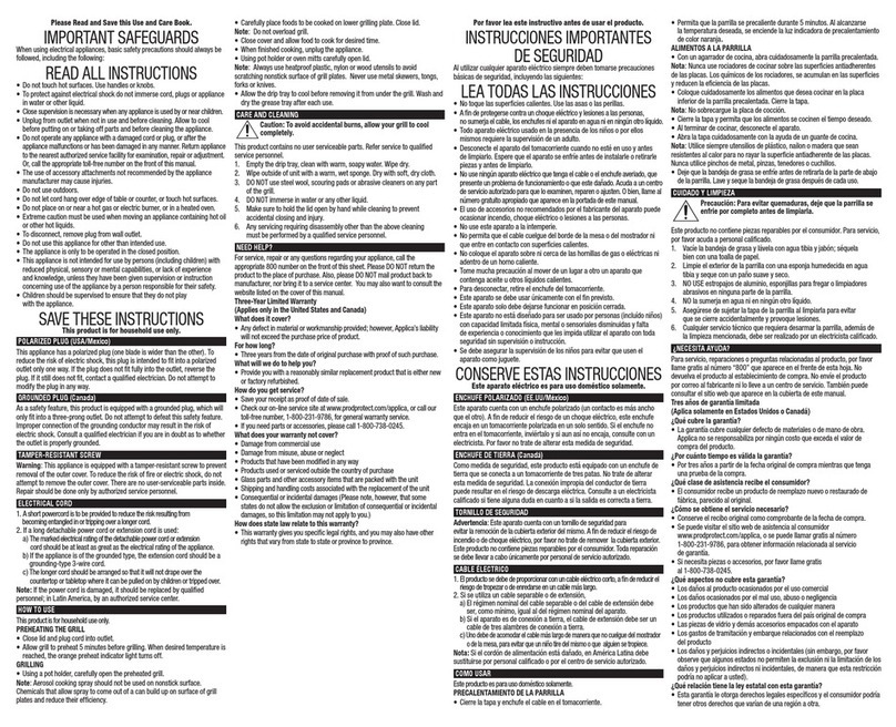 George Foreman GR0038 User manual