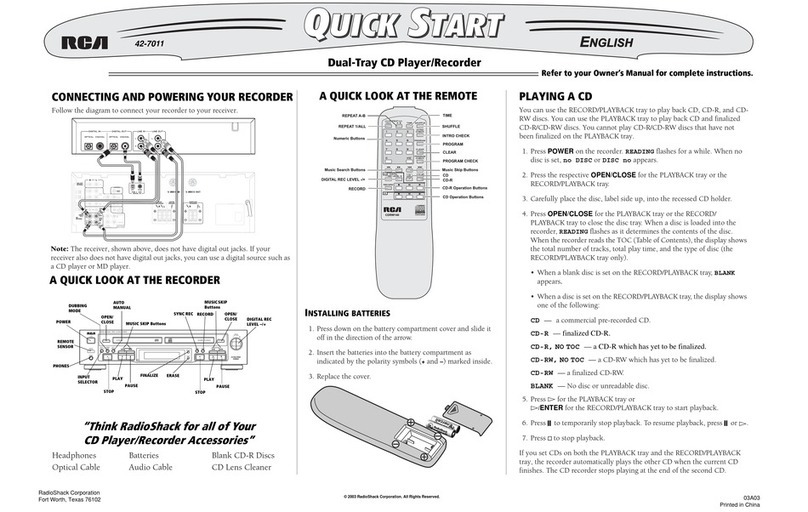 RCA 42-7011 User manual