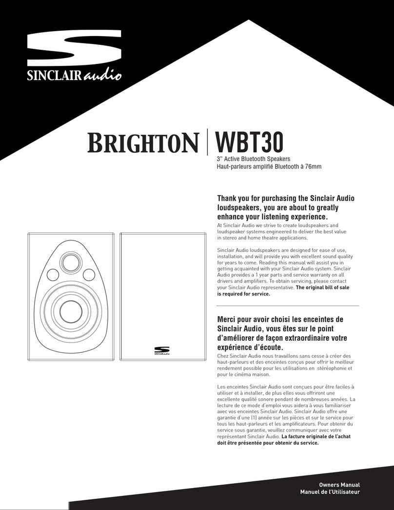 Sinclair Brighton WBT30 owner's manual