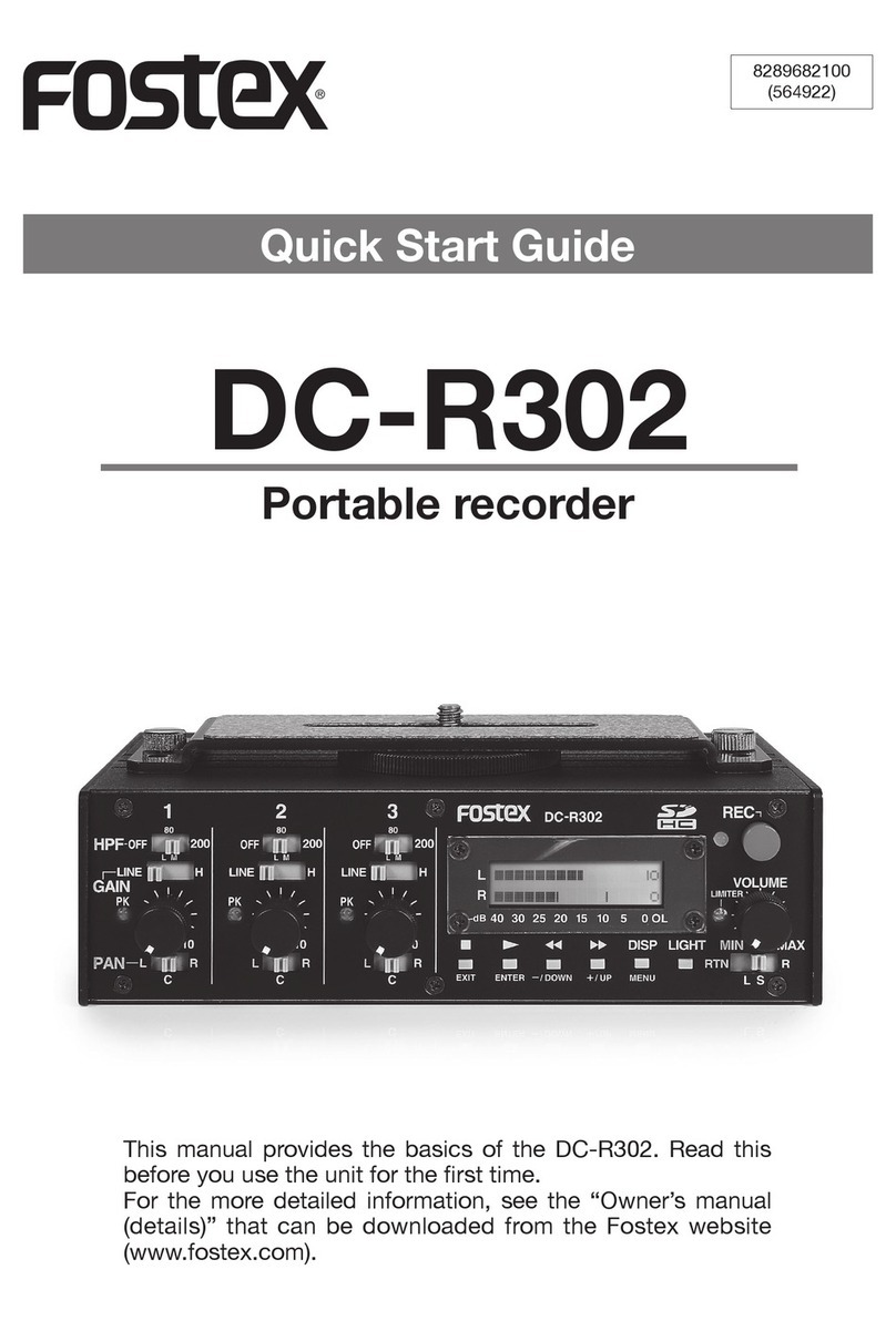 Fostex DC-R302 quick start guide