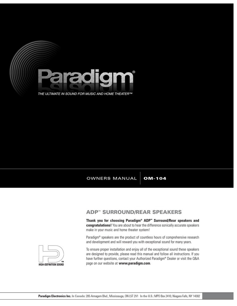 Paradigm OM-104 owner's manual