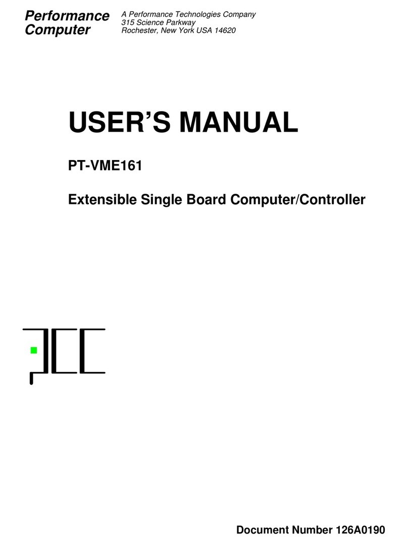 Performance Computer PT-VME161 user manual
