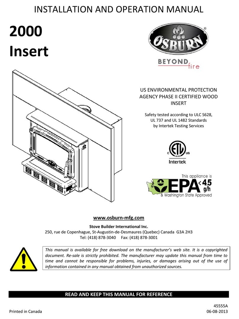 Osburn 2000 Installation and operation manual