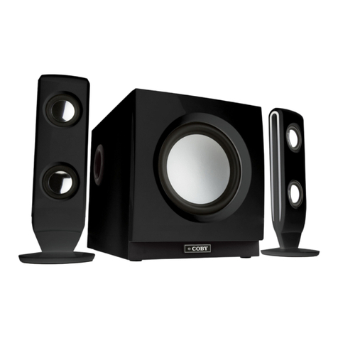 Coby CS-MP77 - 2.1-CH PC Multimedia Speaker Sys instruction manual