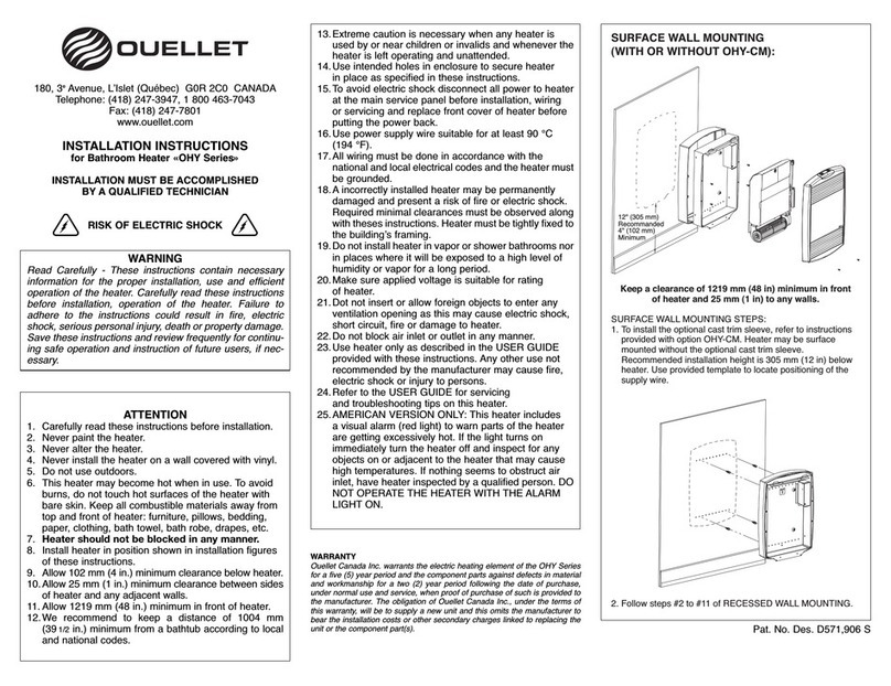 Ouellet OHY Series User manual