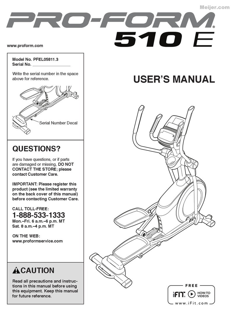 Pro-Form PFEL05811.3 User manual
