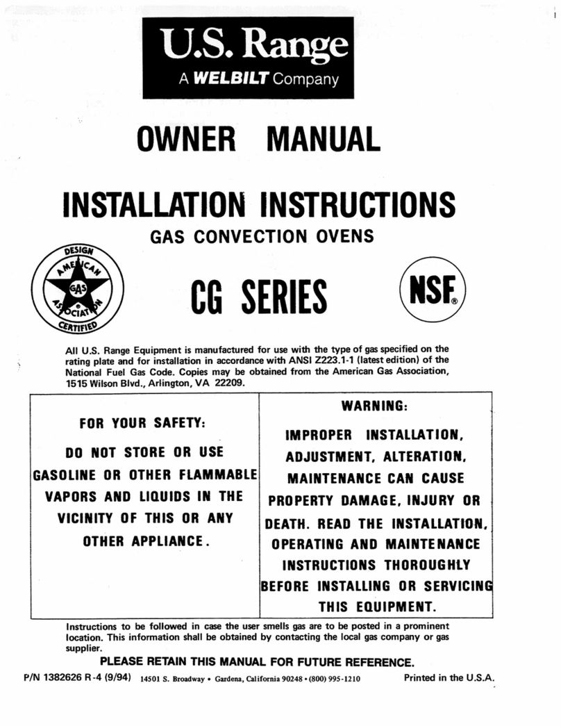 U.S. Range CG Series Operating instructions