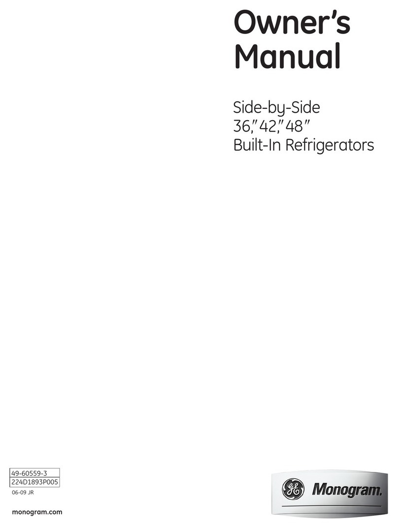 Monogram Built-in refrigerators owner's manual