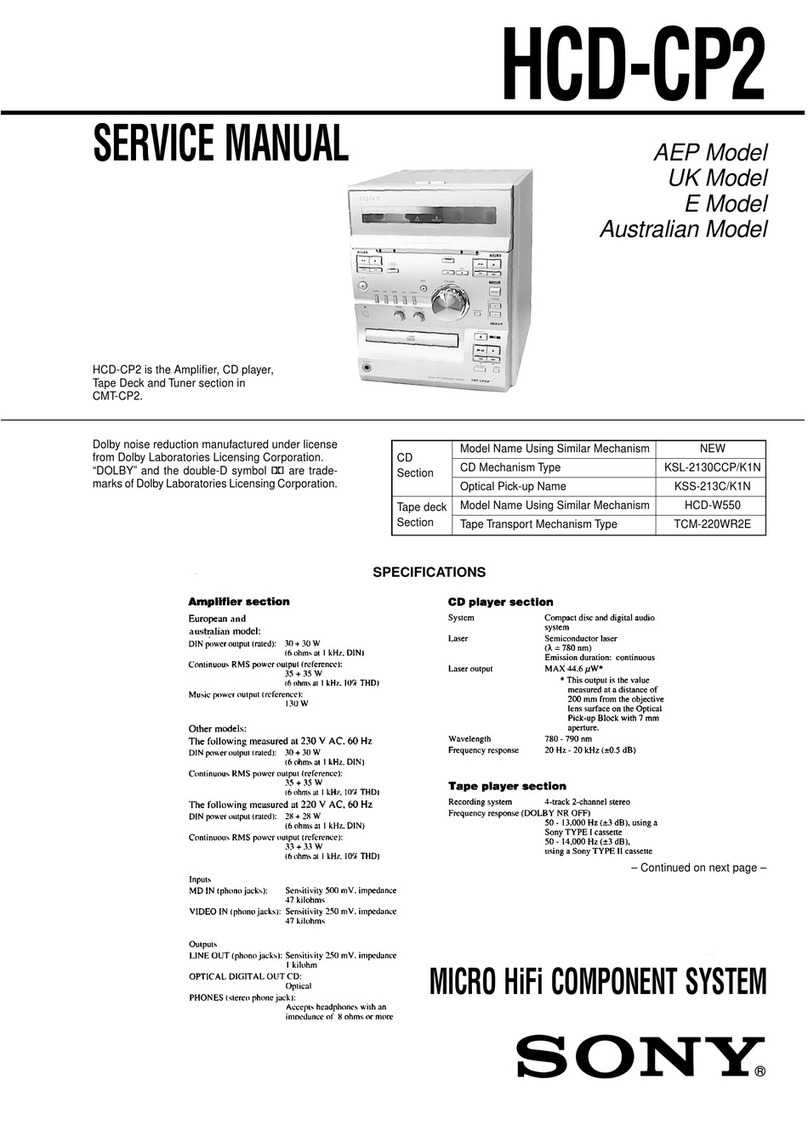 Sony HCD-CP2 Service manual