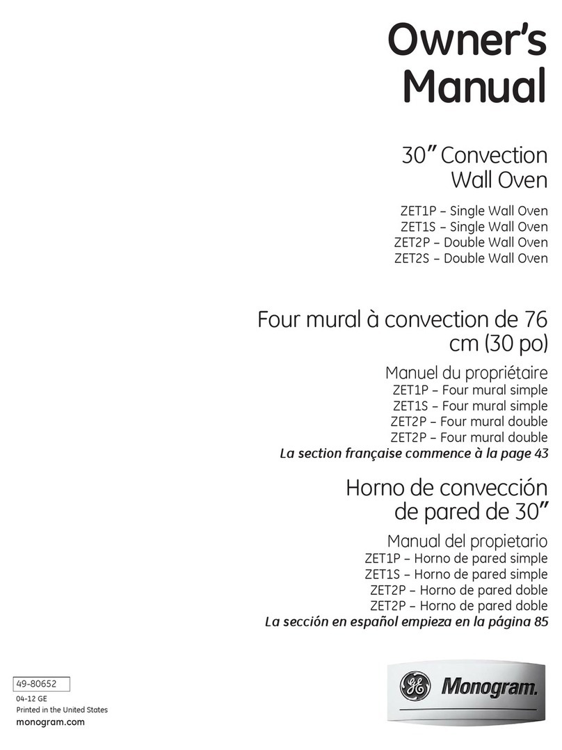 GE Monogram ZET1P User manual