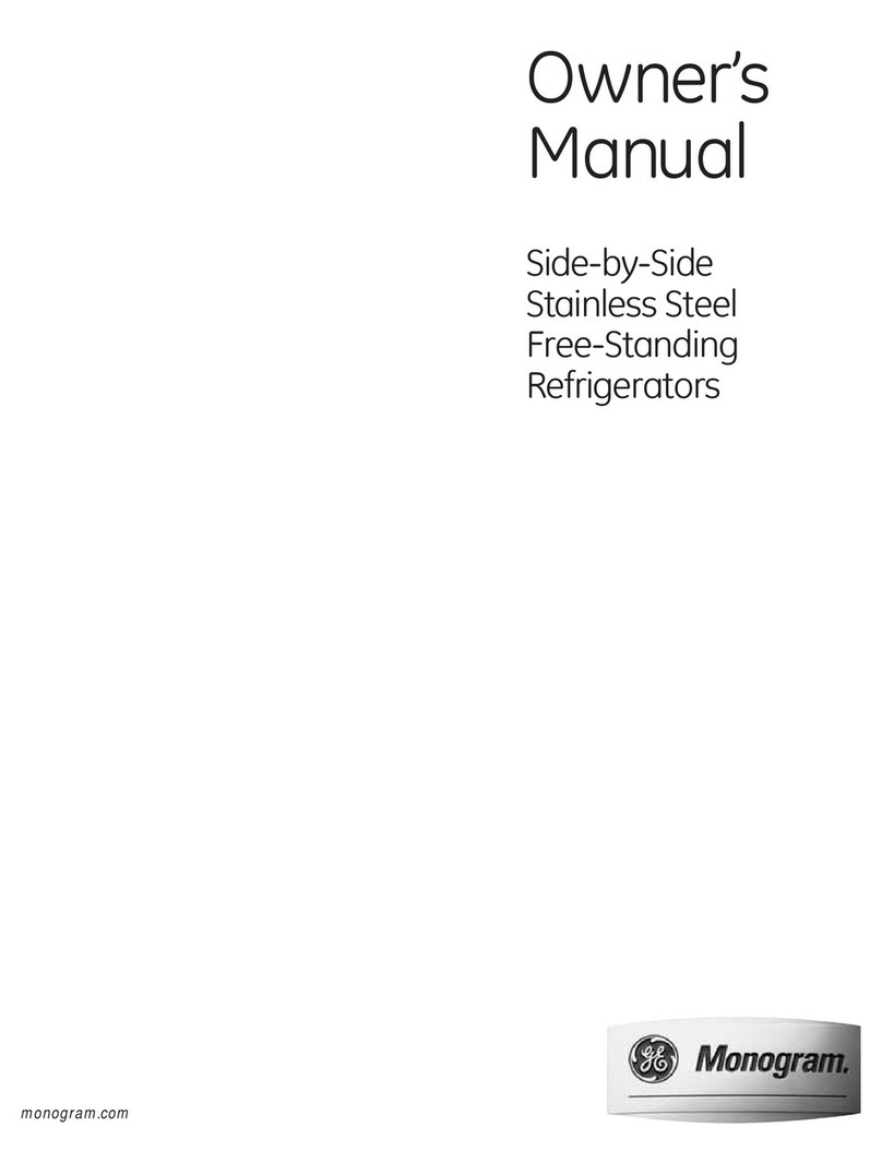 Monogram Side-by-side stainless Steell Free-Standing... User manual