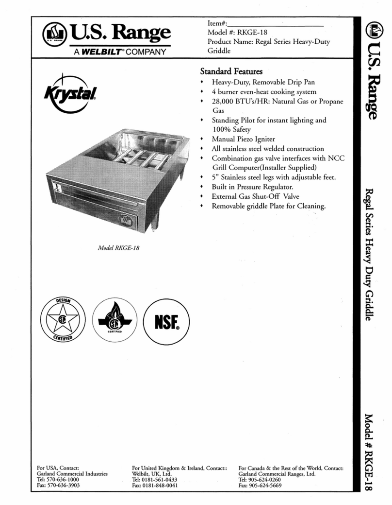 U.S. Range RKGE-18 Owner's manual