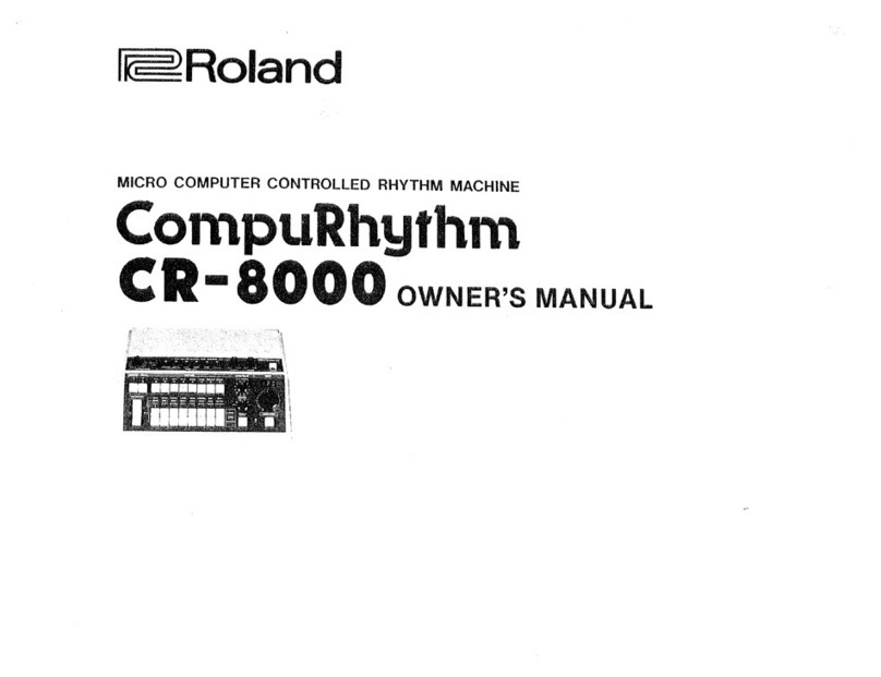 Roland CompuRhythm CR-8000 User manual