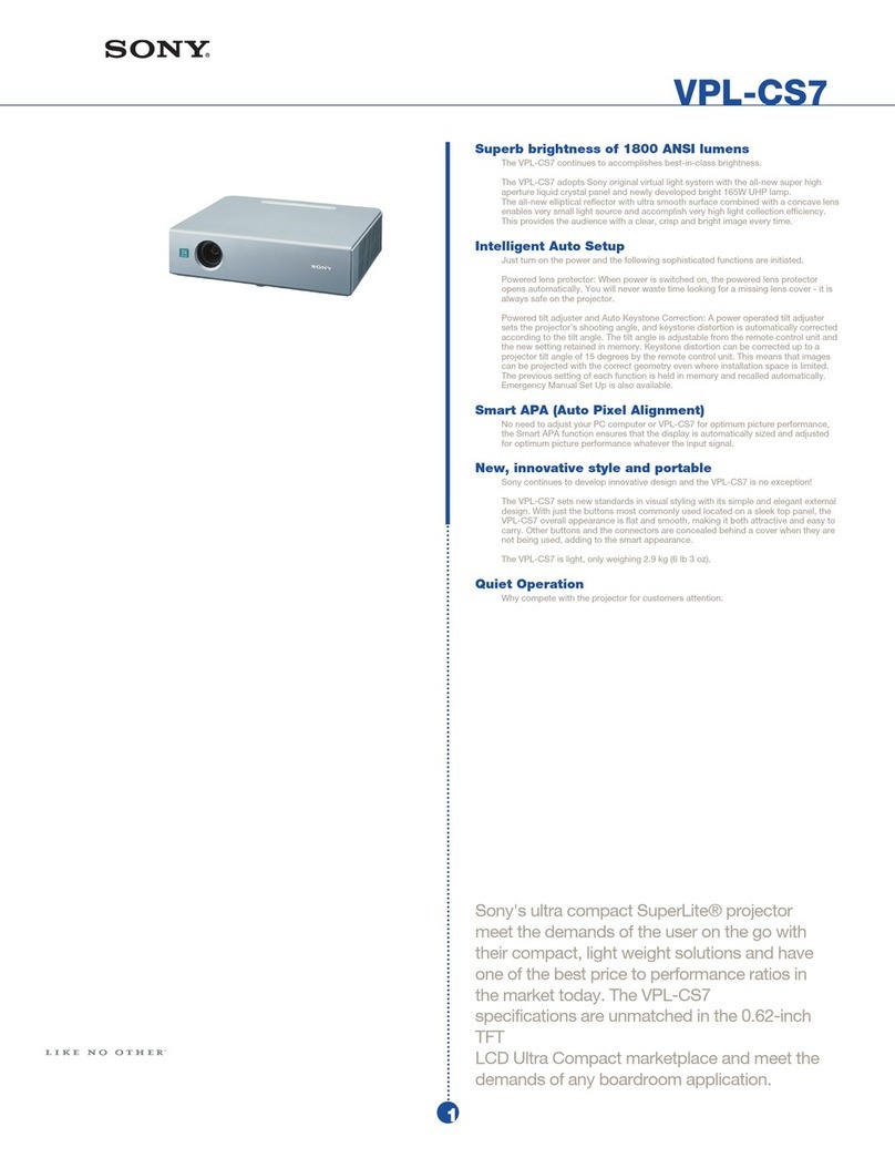 Sony SuperLite VPL-CS7 User manual