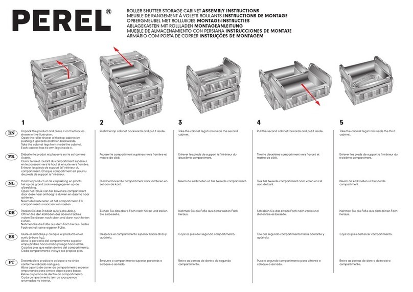 Perel ROLLER SHUTTER STORAGE CABINET Assembly instructions