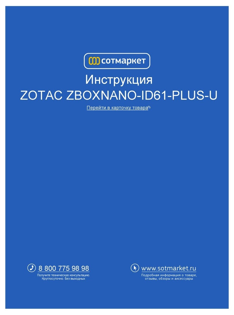 Zotac ZBOXNANO-ID61-PLUS-U User manual