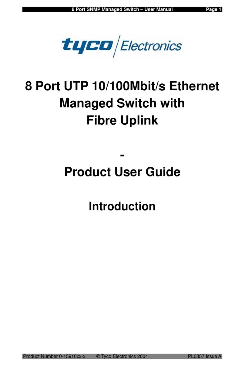 Tyco Electronics 8 Port SNMP Managed Switch User manual