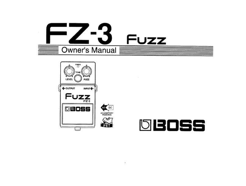 BOSSCO FZ-3 Fuzz owner's manual