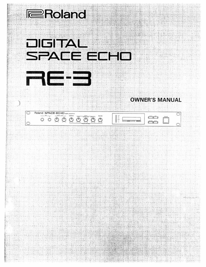 Roland RE-3 User manual Roland RE-3 User manual
