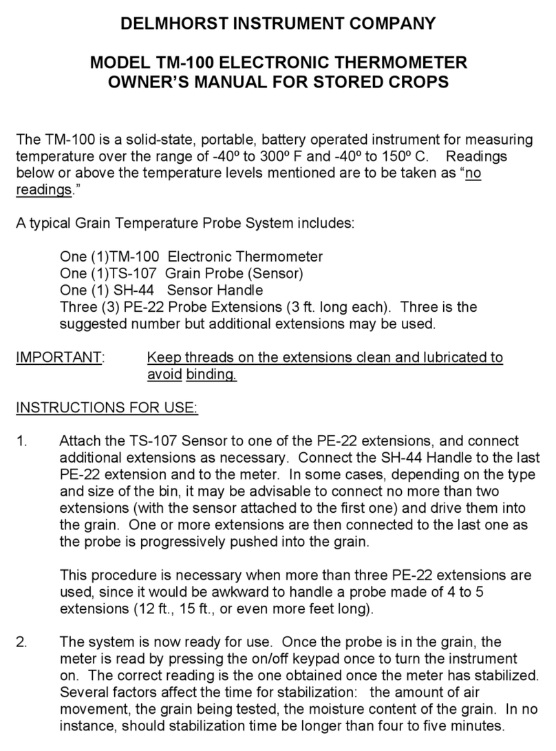 Delmhorst TM-100 owner's manual