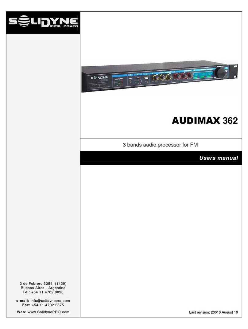 Solidyne AUDIMAX 362 user manual