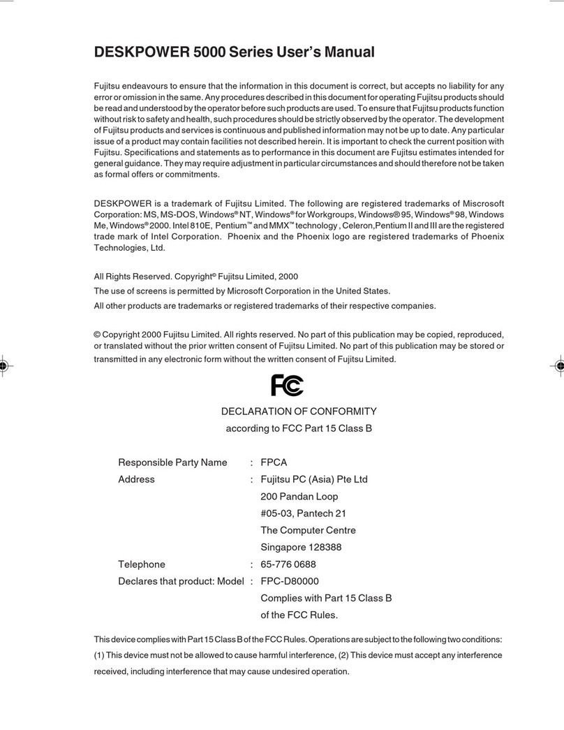 Fujitsu DESKPOWER 5000 Series User manual