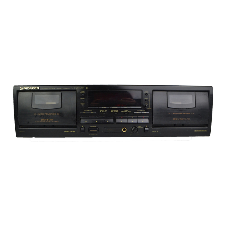 Pioneer CT-W620R operating instructions