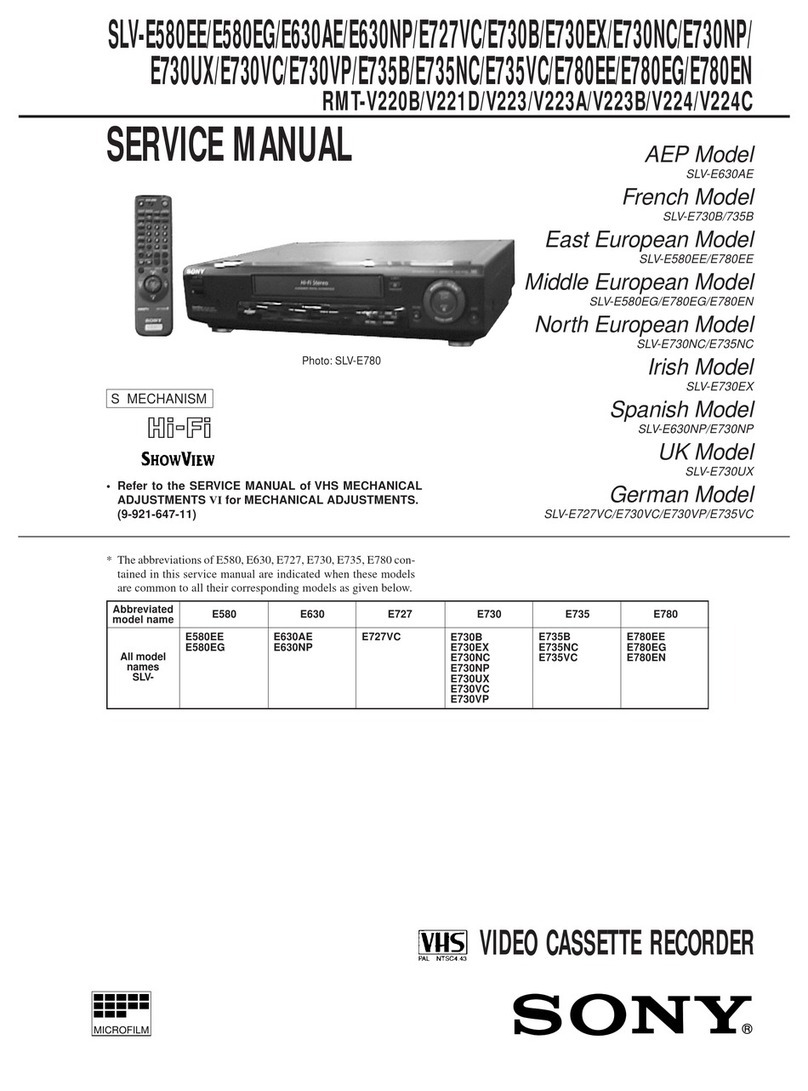 Sony SLV-E580EE Service manual