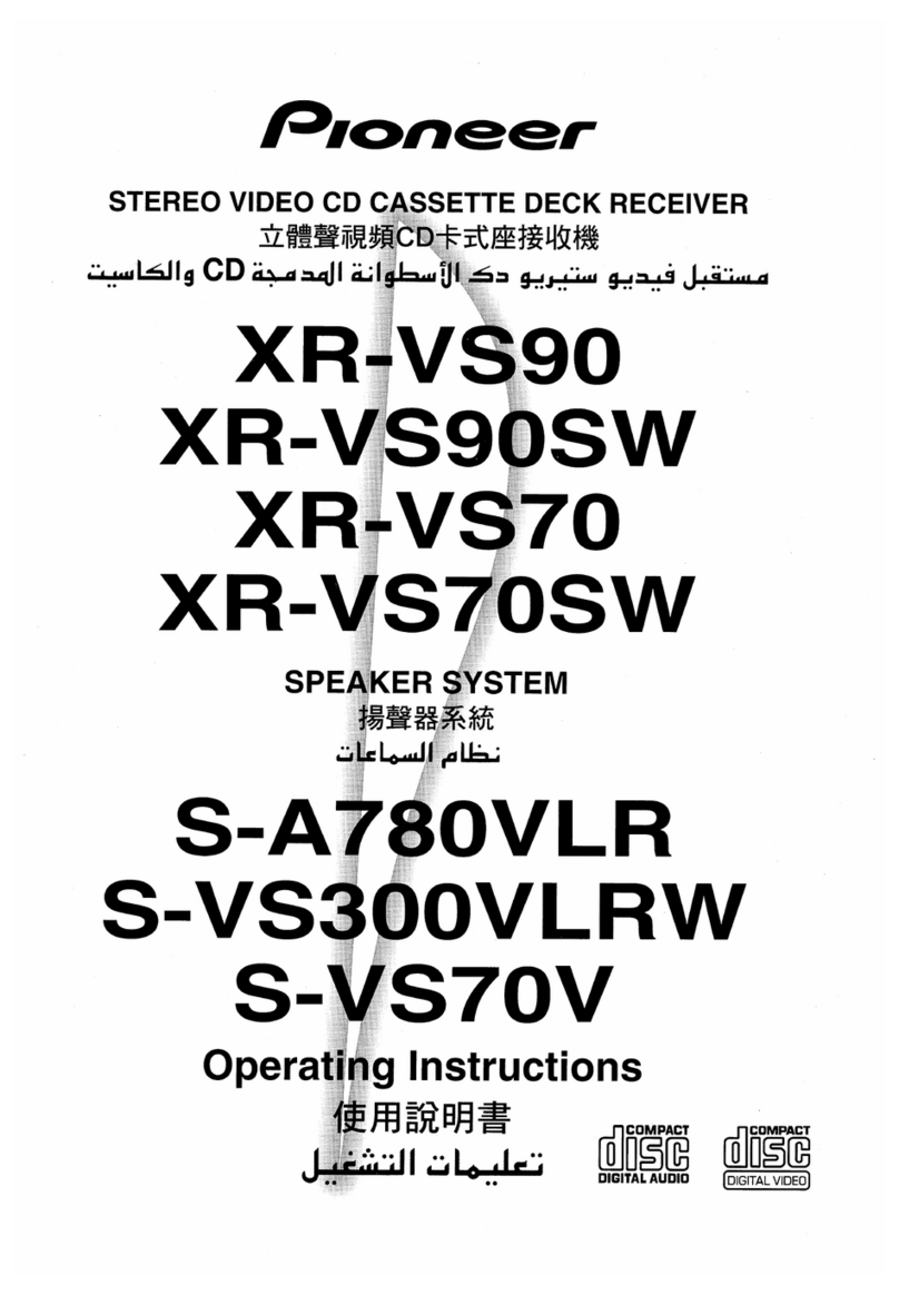 Pioneer XR-VS90 User manual