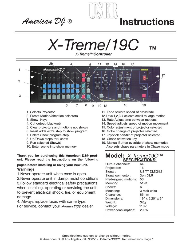 American DJ X-Treme/19C User instruction