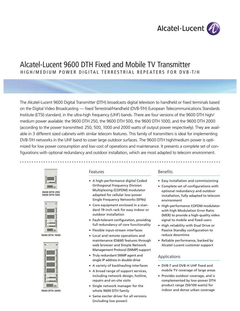 Alcatel-Lucent 9600 DTH 250 Technical specifications