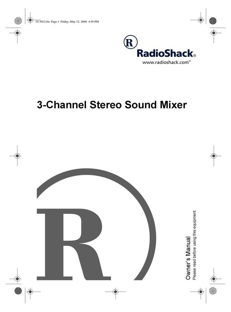 Radio Shack 3-Channel Headphone Volume Booster User manual