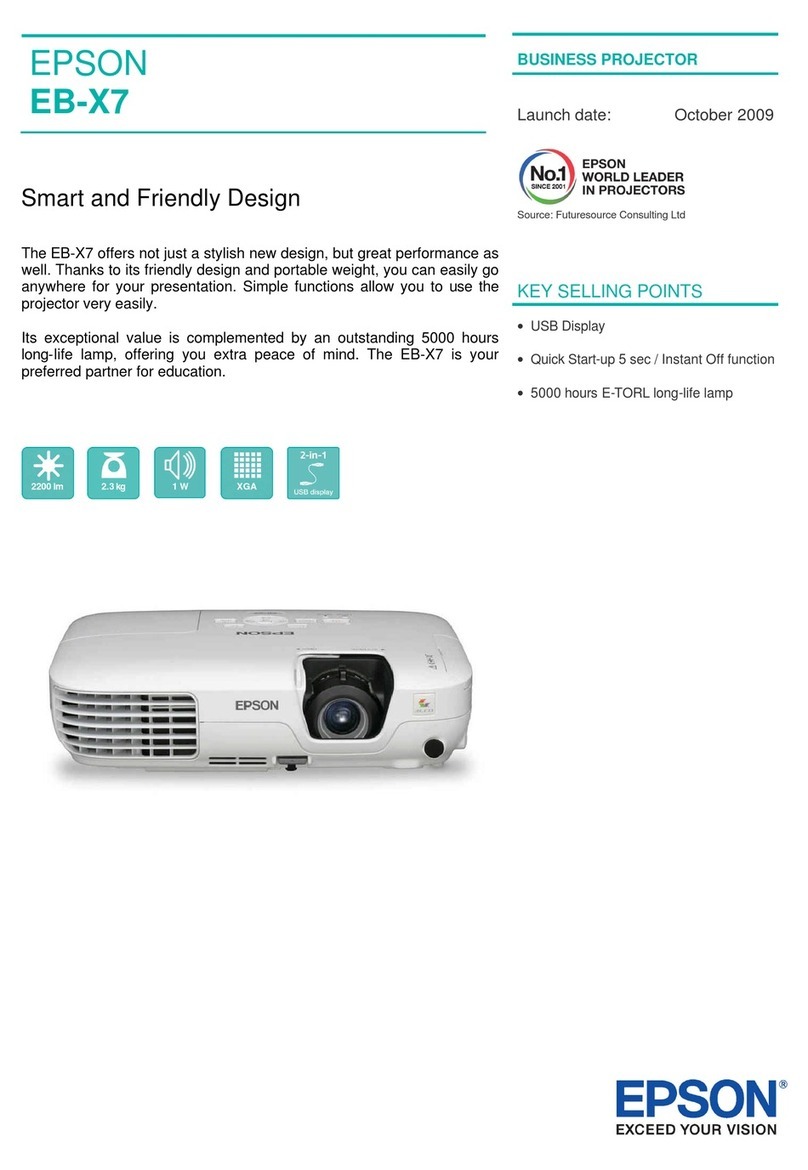 Epson EB-X7 Specifications