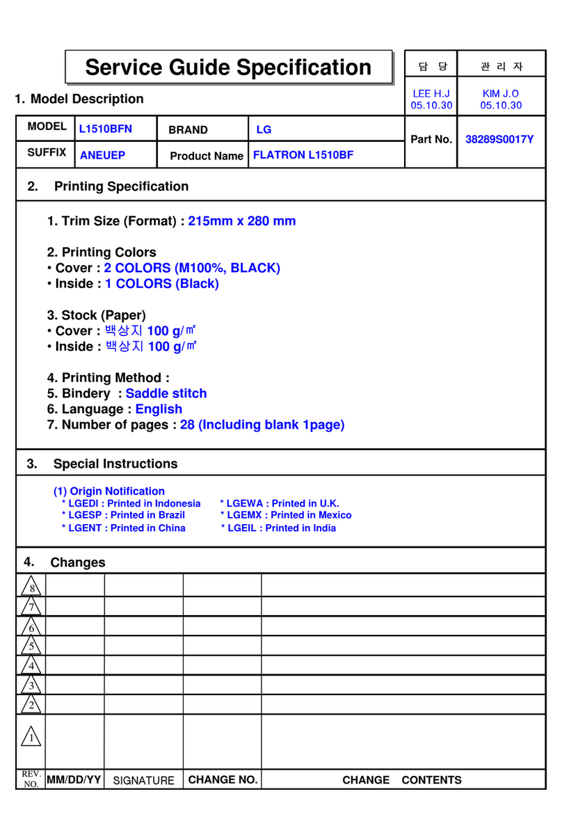 LG Flatron L1510BF User manual