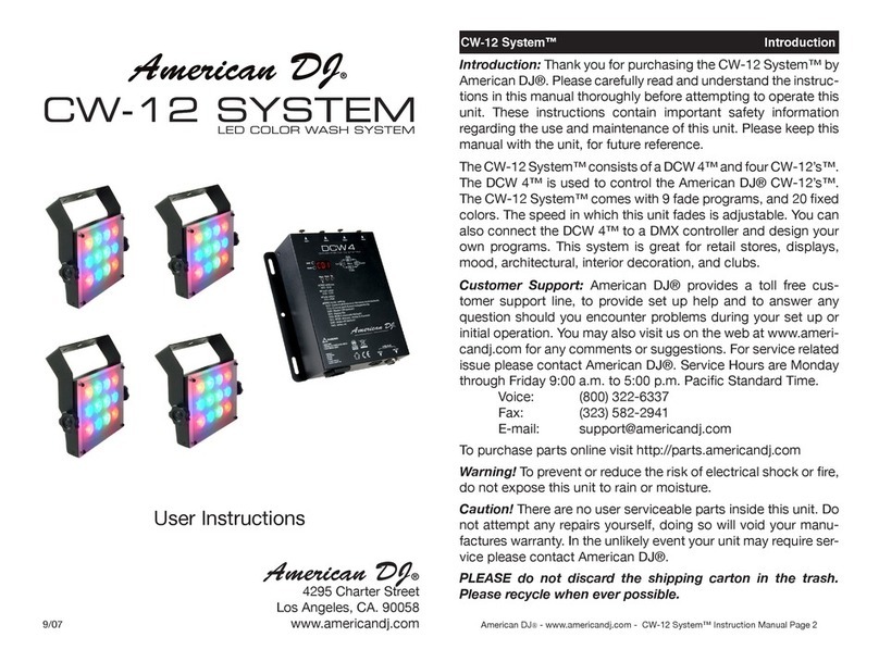 American DJ CW-12 System User instructions