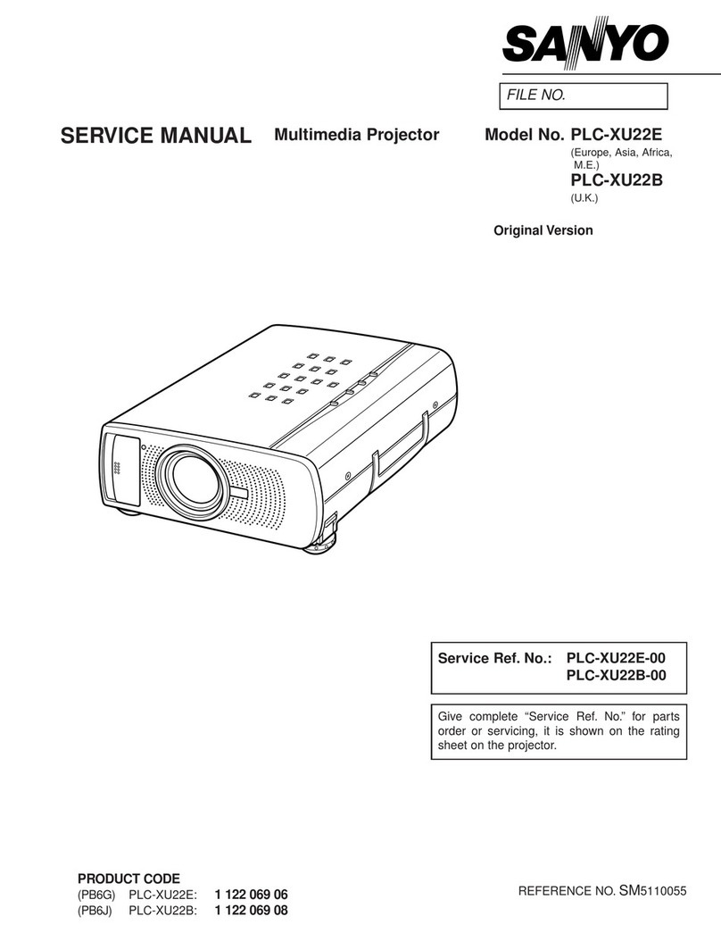 Sanyo PLC-XU22E User manual