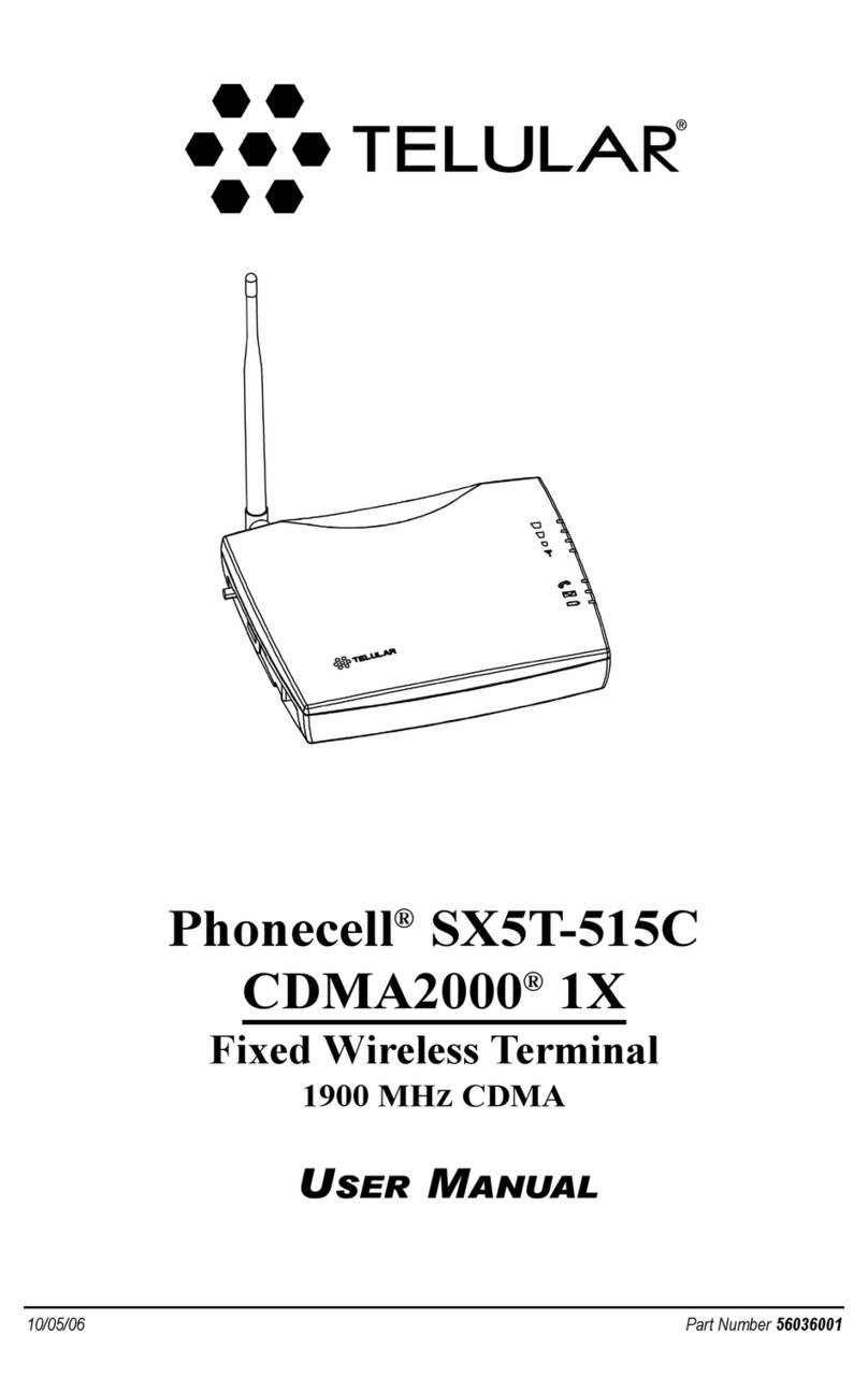 Telular Phonecell SX5T-515C CDMA2000 1X user manual