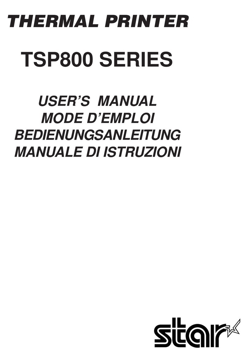 Star Micronics TSP800 Series User manual