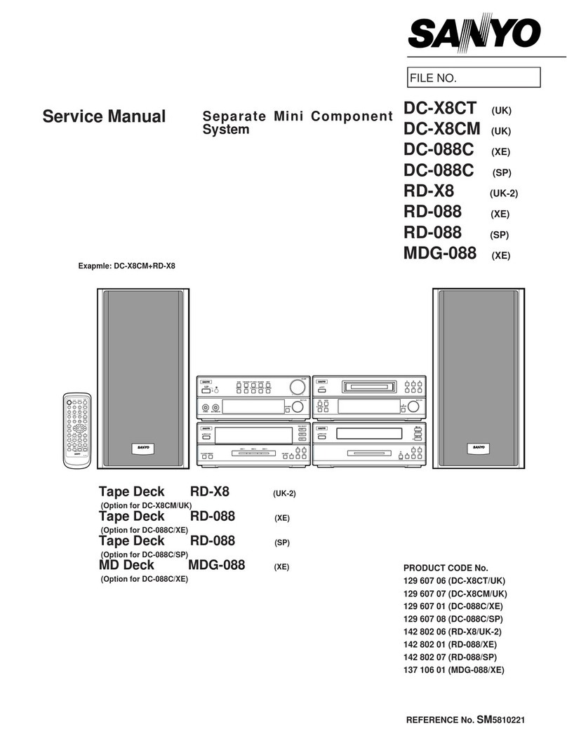 Sanyo DC-X8CT User manual Sanyo DC-X8CT User manual